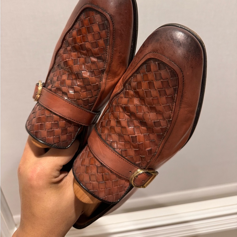 Santoni woven loafers size 9 fits a 10